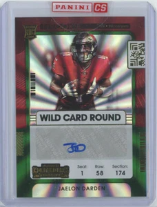 2021 Panini Contenders Variazione Wild Card #135 Jaelon Darden Bucs RC Auto - Foto 1 di 2