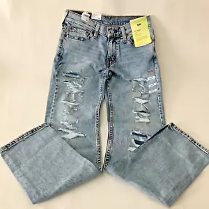 Pantalones de mezclilla ajustados Levi's 511 destruidos desgastados calce ajustado elásticos 29x32 nuevos con etiquetas - Imagen 1 de 6