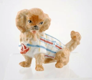 Very Cute Vintage Pekingese Ceramic Dog in Striped Coat - Picture 1 of 4