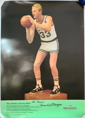 LITOGRAFÍA DE COLECCIÓN LARRY BIRD 20X28 FIRMADA POR EL ARTISTA ARMAND LA MONTAGNE #4 "A KEVIN" Foto 1 de 4