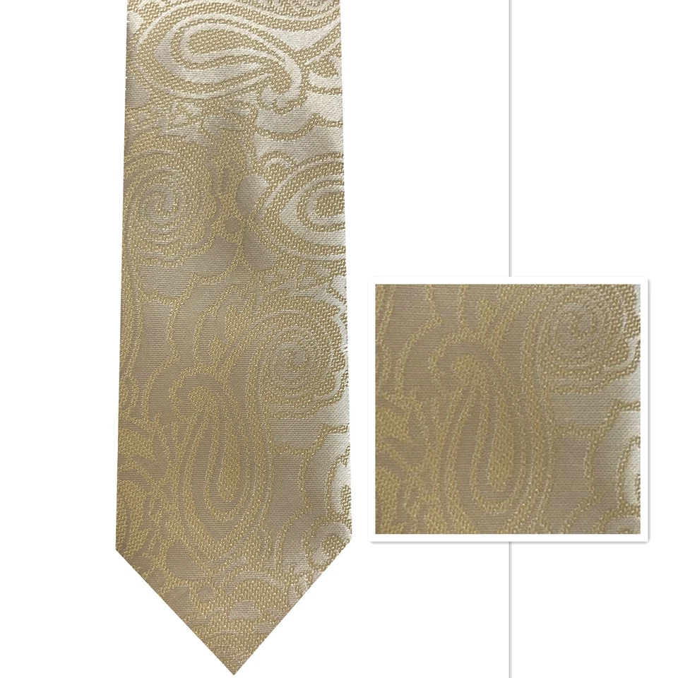 2.75" Delgado Láser Impreso Paisley CUELLO CORBATA Y PAÑUELO CONJUNTO FIESTA BODA PROM Foto 1 de 1