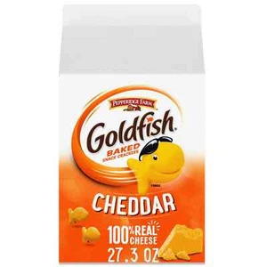 Goldfish Cheddar Cheese Crackers, 27.3 Oz Carton FRESH - Picture 1 of 8