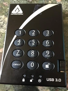 Apricorn Aegis Padlock A25-3PL256-1000 1 TB Hard drive. Encryption Ready!! - Picture 1 of 8