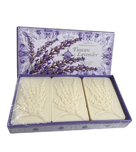 Saponificio Artigianale Fiorentino Luxury Soaps 3 Pack/Made Italy/LAVENDER/NEW! - Picture 1 of 5