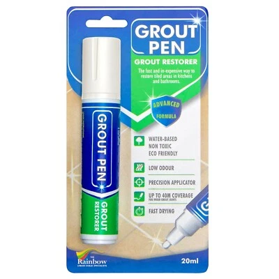Grout Pen Ivory Tile Paint Marker: Waterproof Tile Grout Colorant Pen - Wide Tip - Image 1 of 4