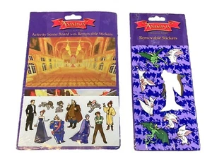 2 Anastasia Removeable Stickers Fox 1997 Sealed Stickety-Doo-Da Rasputin Bartok - Picture 1 of 6