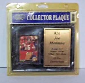 NUEVO EN CAJA - NFL - SAN FRANCISCO 49ERS - JOE MONTANA #16 - TARJETA EDGE '92 - PLACA - Imagen 1 de 3