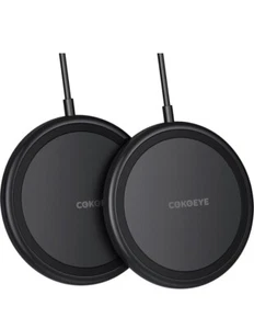 Wireless Charger 2-Pack Qi-Certified 10W for iPhone Wireless Charger Pad COKOEYE - Picture 1 of 7