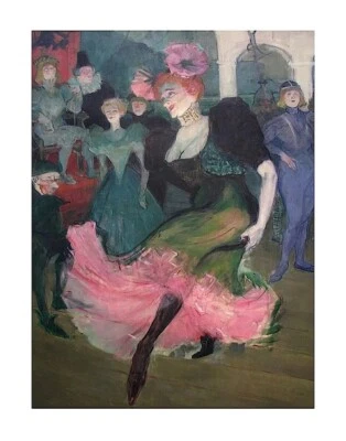 Marcelle Lender Dancing Bolero, Henri de Toulouse Lautrec, Art Print 14" x 11" - Image 1 of 2