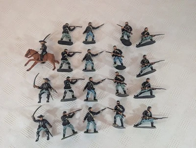 Juguete de plástico Timpo de colección Unión Americana de la Guerra Civil Soldados años 60 19 piezas Foto 1 de 4