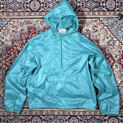 Vintage IZOD Lacoste Nylon Quarter Zip Pullover Size Medium Vtg  - Image 1 of 4