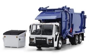 Die Cast Promotions 60-1797 1:64 Blue & White Mack LR Truck w/Front Loader & Bin - Picture 1 of 1