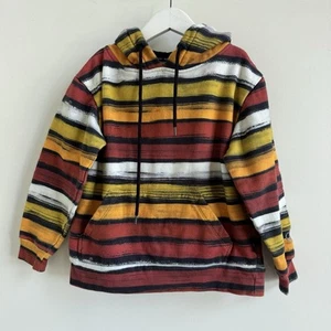 Kip & Co Kids Pullover Stripe Hoodie Jumper Size 8 Fleece Sweater Boy Girl - Picture 1 of 2