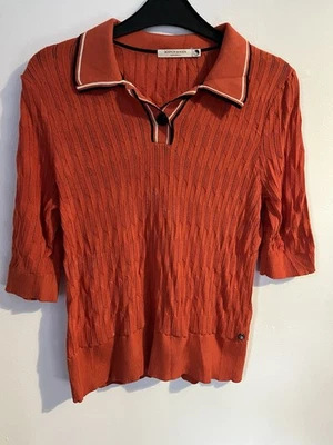 Women’s Orange Knit Polo Shirt, Scotch And Soda. Size Small - Image 1 of 4