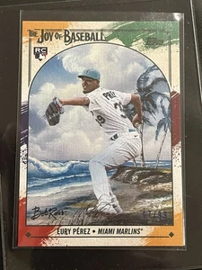 EURY PEREZ 2023 Topps Bob Ross Joy of Baseball #38 Paint Splatter /99 - Bild 1 von 2