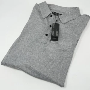 NWT Banana Republic Polo Shirt Mens XXL Tall Luxury Touch Standard Fit Gray - Picture 1 of 6