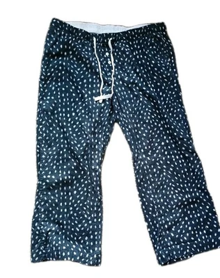 Женские пижамные брюки Gilligan & O'Malley размер XL серые белые на шнурке хлопок - Изображение 1 из 4