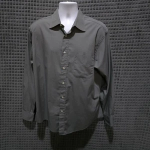ENRO Long Sleeve Dress Shirt 17-34/35 Gray Button Collared Lightweight Poplin - Picture 1 of 9