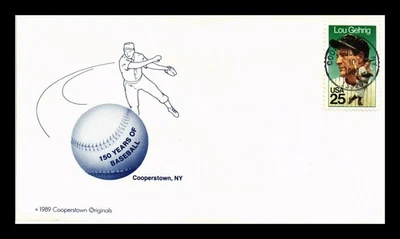 DR JIM STAMPS US COVER LOU GEHRIG BASEBALL 150TH ANNIVERSARY FDC SCOTT 2417 - Image 1 of 2