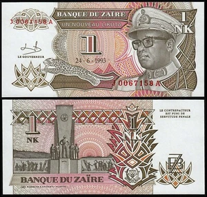 ZAIRE 1 NUEVO LIKUTA (P47) 1993 UNC - Imagen 1 de 1