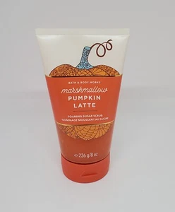 Bath and Body Works MARSHMALLOW PUMPKIN LATTE scrub corpo schiumogeno 8 once * NUOVO - Foto 1 di 3