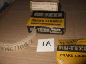 DOUGLAS VESPA REAR BRAKE - 2 PAIRS NU-TEXA BRAKE LININGS - 1951/54 - 125CC G - Picture 1 of 3