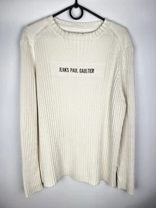 Archive Jean Paul Gaultier Strickpullover gestreift Big Logo JPG Y2K - Bild 1 von 16