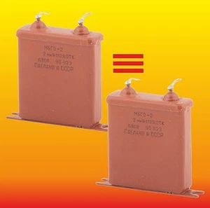 2uF 630V EMPAREJADO PAPEL RUSO EN ACEITE PIO CONDENSADORES DE AUDIO MBGO-2 МБГО-2 - Imagen 1 de 3