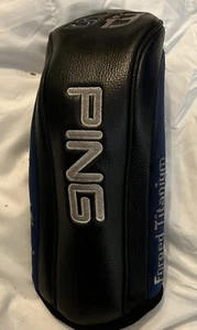 Ping Si3 Driver Golf Head Cover Great Shape Black And Blue Forge Titanium  - Picture 1 of 10