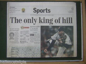 11.09.1999 Boston Globe Sports Section - Martinez Whiffs 17 in One-Hit Masterpiece - Bild 1 von 2
