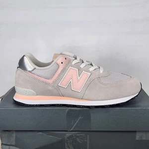 Size 6 Big Kids - New Balance 574 Core - Raincloud / Pink Haze - GC574EVK - Picture 1 of 8