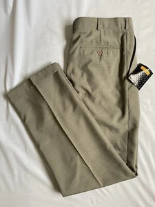 Lorenzo Uomo Mens Cuffed Beige Dress Pants Size 84 NWT - Picture 1 of 9