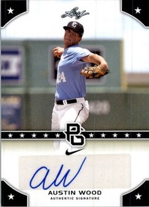 AUSTIN WOOD 2015 Leaf *PERFECT GAME*  Baseball Certified AUTOGRAPH RC
