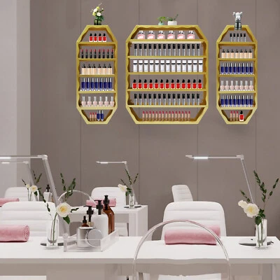 Nail Polish Organizer Wall Mount Rack Essential Oil Storage Display Holder Shelf - Image 1 of 4