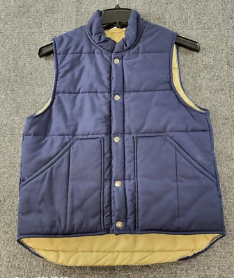 Chaleco Nelson Vintage Para Hombres M Azul Puffer Acolchado A Presión Aire Libre Ropa de Trabajo Foto 1 de 4