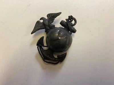 ega003 Primera Guerra Mundial 1920 USMC Oficial Bronce EGA Águila Globo Cubierta Pete Ellis Modelo R5B Foto 1 de 2