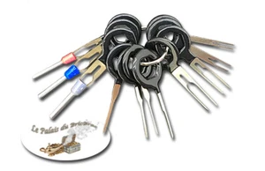 Kit Extracteur Terminaux - Bornes - fiches à sertir - Outils câblage 11 pièces - Bild 1 von 1