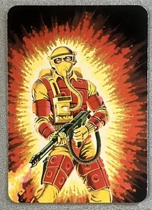 1986 Hasbro G.I. Joe Series 1 Action Card # 12 Blowtorch Flamethrower ARAH - Picture 1 of 2