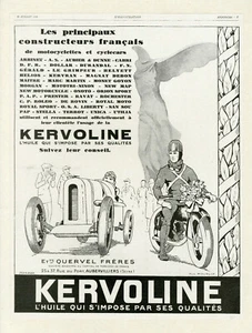 "KERVOLINE" Annonce originale entoilée L'ILLUSTRATION 21/7/1928 PIERMAR-MOURLOT  - Picture 1 of 1