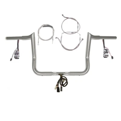Kit Yaffe Precableado 1 1/4" Cromo 10" 2008-2013 Harley Street Glide NoCruz NoABS Foto 1 de 3
