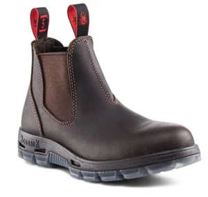 Redback UNPU Great Barrier/Nevada Elastic Sided Soft Toe Brown Work Boots - Picture 1 of 6