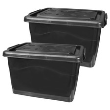 4x Aufbewahrungsbox Multibox – Kunststoffbehälter Mit Deckel In 4 Größen