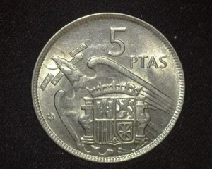 SPAIN 1963 5 PESETAS KM786 EXTREMELY FINE ~FCS-99A - Picture 1 of 2