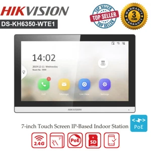 Hikvision DS-KH6350-WTE1 Video Doorbell Intercom System w/ 7 Inch Touch Monitor - Picture 1 of 18
