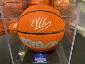 Victor Wembanyama Signed Basketball Autographed NBA WILSON SPURS LOGO BALL w/COA - Picture 1 of 10
