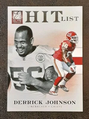DERRICK JOHNSON 2012 Elite #17 Hit List SP /999 Kansas City Chiefs.  D1B - Image 1 of 3