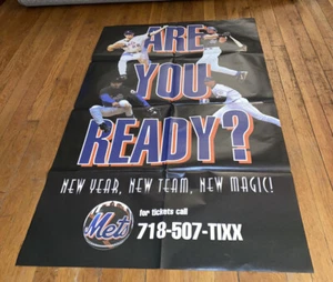 NY METS 1998 29x44 inch SUBWAY POSTER MIKE PIAZZA JOHN OLERUD RARE - Picture 1 of 1
