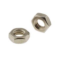 zöllige Mutter niedrig | 1/4 - 1/2" Zoll | Edelstahl | UNC/UNF flach 6-Kant