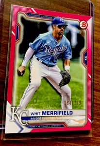 WHIT MERRIFIELD 2021 Bowman PINK #d / 299. Card # 1, Toronto Blue Jays