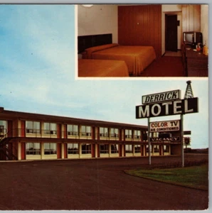 Derrick Motel 1973, Calgary Trail, Edmonton, Alberta Canadá postal vintage UNP - Imagen 1 de 4
